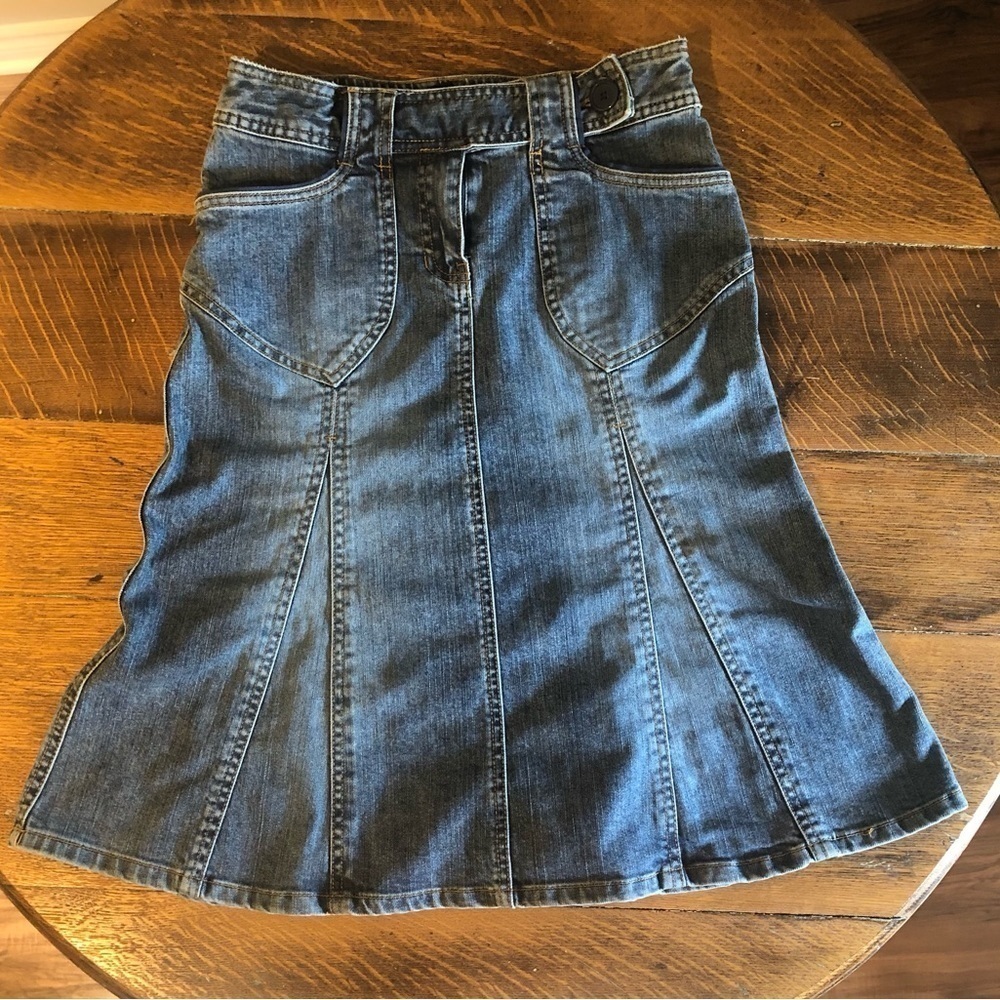 H&M midi jean skirt